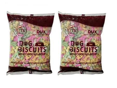 DUX Dog Biscuits Real Chicken Colorful Biscuits,Each Pack of 900g Pack of 2 Cheap