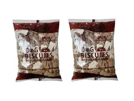 DUX Dog Biscuits Real Chicken Biscuits,Each Pack of 900g Pack of 2 For Sale