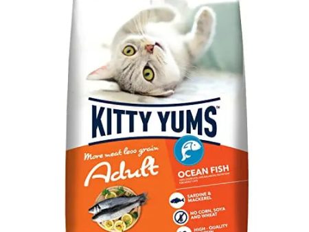 Kitty Yums Adult (+1 Year) Dry Cat Food, Ocean Fish, 1.2kg Online Sale