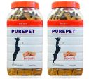 Purepet Treat Combo Offer - Chicken Flavor Biscuit Jar (2 x 455g) + Munchy Sticks, Chicken Flavor (2 x 400g) - Pack of 4 For Cheap