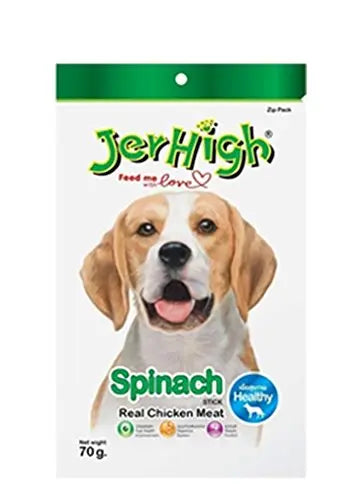 JerHigh Dog Treats, Spinach Stix, 70 g Online Hot Sale