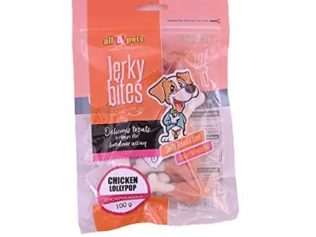 All4pets Jerky Bites Chicken Lollypop Chicken Flavour-100gm(for Dogs) Discount