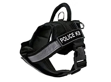 Adidog  K9 Police Harness Dog Vest (XL- 28-38 Inch Girth, Black) Supply