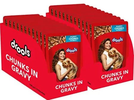 Drools Puppy Gravy Wet Dog Food, Real Chicken and Chicken Liver Chunks in Gravy, 2 pc 150g For Discount