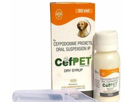 Cefpet suspension dry syrup 30ml for dogs and cats by intas Online Sale