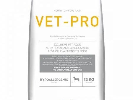 Vet-pro Hypoallergenic Dog Food 12kg for Dogs with Adverse Reactions to Food Fashion