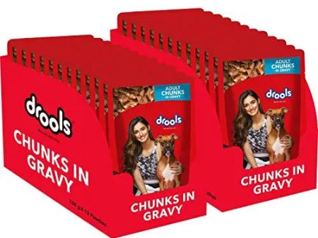 Drools Adult Gravy Wet Dog Food, Real Chicken and Liver Chunks in Gravy, 2Pouches Online Hot Sale