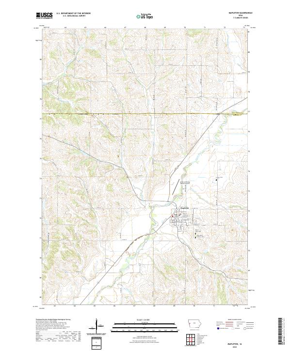 US Topo 7.5-minute map for Mapleton IA Fashion