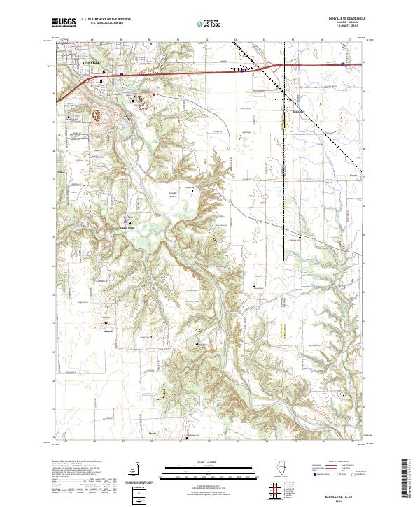 US Topo 7.5-minute map for Danville SE ILIN Supply