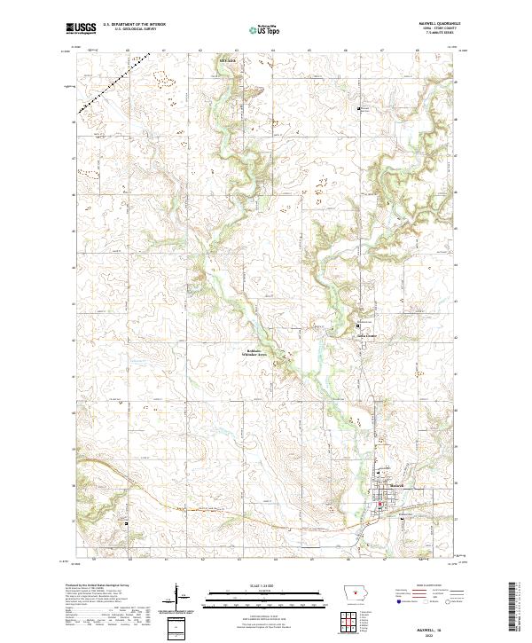 US Topo 7.5-minute map for Maxwell IA Online Sale