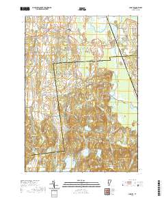 USGS US Topo 7.5-minute map for Sudbury VT 2021 Sale