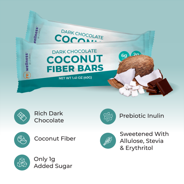 Dark Chocolate Coconut Fiber Bars - Case of 12 Sale